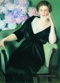 portrait de rené ivanovna notgaft 1914 Boris Mikhailovich Kustodiev belle dame femme